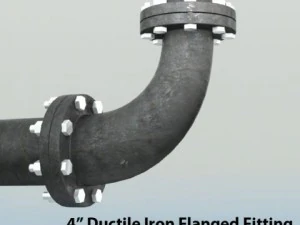 pipes pack 4 ductile iron flanged fittings 3D Model