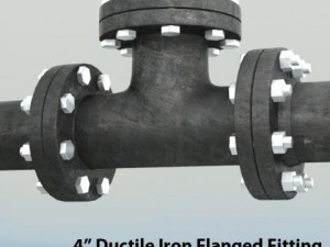 pipes pack 4 ductile iron flanged fittings basic 3D Model