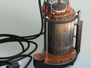 sump pump  submersible stainless steel with solid 3D Model