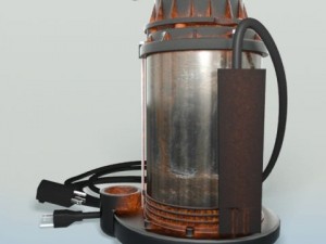 sump pump  submersible stainless steel with solid Modèle 3D