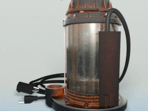 sump pump  submersible stainless steel with solid 3D Model