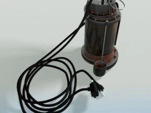 sump pump  submersible stainless steel with solid 3D Model