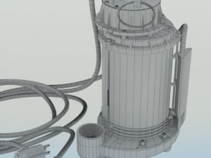 sump pump  submersible stainless steel with solid Modèle 3D