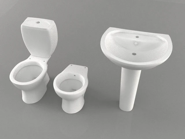 closts and sink 3D Model .c4d .max .obj .3ds .fbx .stl .blend 