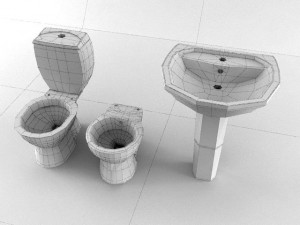 closts and sink 3D Model