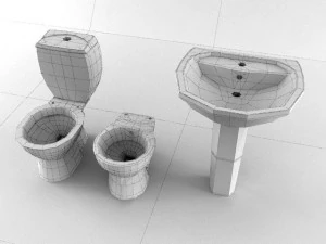 closts and sink 3D Model