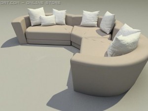 yxl sofa 3D मॉडल