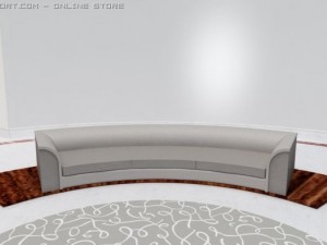 yxl sofa curved 3D Model