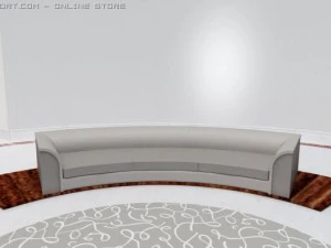 yxl sofa curved 3D Model