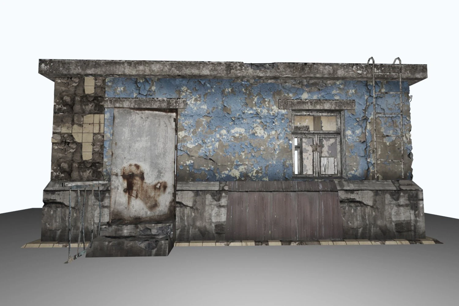 post apocalyptic build 3D Model .c4d .max .obj .3ds .fbx .stl .blend 