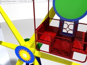 ferris wheel sun 3D Model