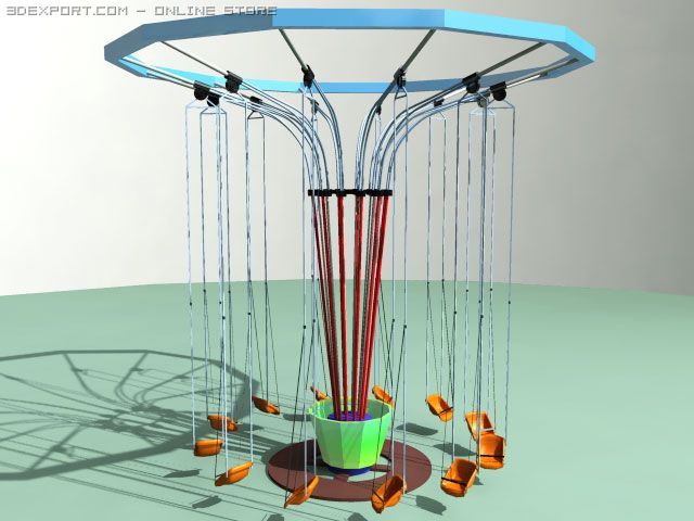 carousel whirl 3D Model .c4d .max .obj .3ds .fbx .stl .blend 