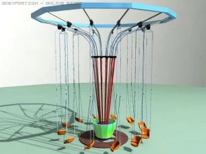 カルーセル旋回 3Dモデル