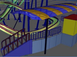 롤러코스터 3D 모델