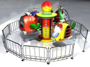 carousel helicopters Model 3D