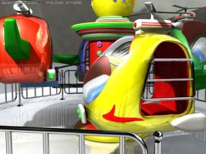 carousel helicopters 3D Model