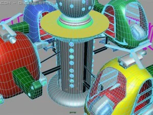 carousel helicopters 3D Model