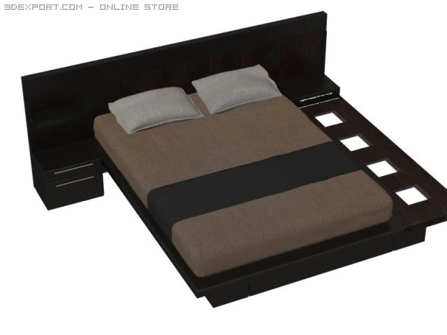 bed 3D Model .c4d .max .obj .3ds .fbx .stl .blend 