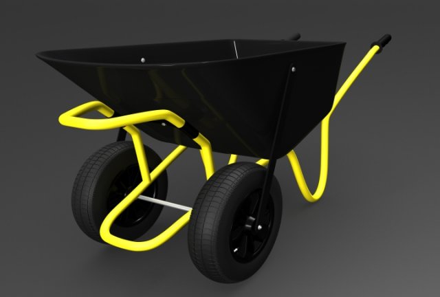 wheelbarrow3 3D-Modell .c4d .max .obj .3ds .fbx .stl .blend 