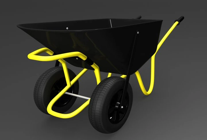 wheelbarrow3 3D Model .c4d .max .obj .3ds .fbx .stl .blend 