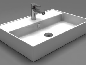 square bathroom sink 3D मॉडल
