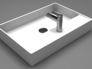 square bathroom sink 3D मॉडल