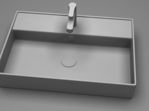 square bathroom sink 3D मॉडल