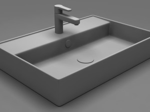 square bathroom sink 3D मॉडल