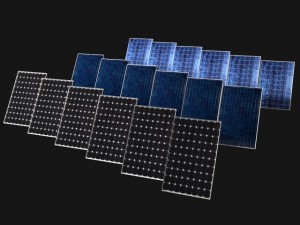 solar panel - 3 types 3D 模型