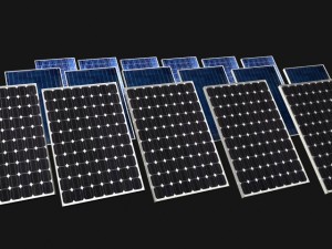 solar panel - 3 types 3D 模型