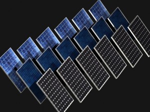 solar panel - 3 types 3D 模型