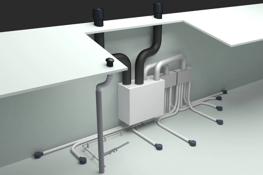ventilation unit 3D Model .c4d .max .obj .3ds .fbx .stl .blend 