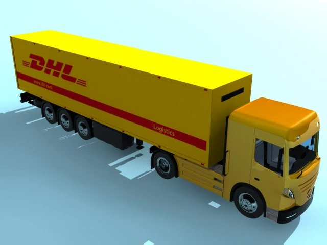 semi trailer truck 3D Model .c4d .max .obj .3ds .fbx .stl .blend 