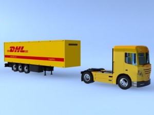 semi trailer truck Modello 3D