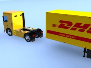 semi trailer truck 3D Model