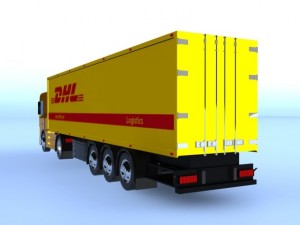 semi trailer truck Modello 3D