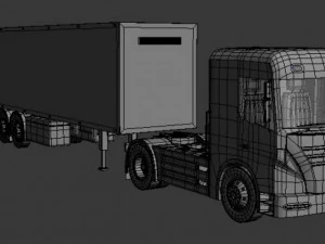 semi trailer truck 3D Model