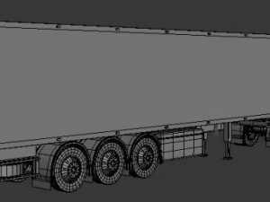semi trailer truck Modello 3D
