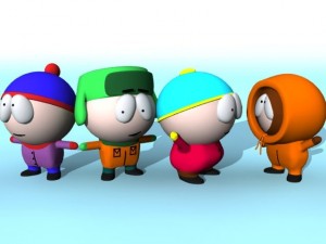 south park characters 3D 모델