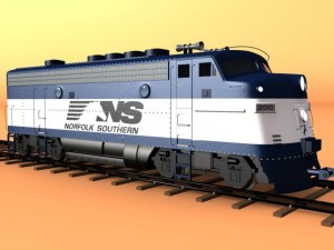 diesel locomotive Model 3D