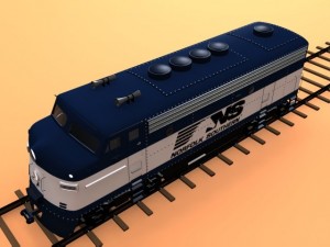 diesel locomotive 3D-Modell