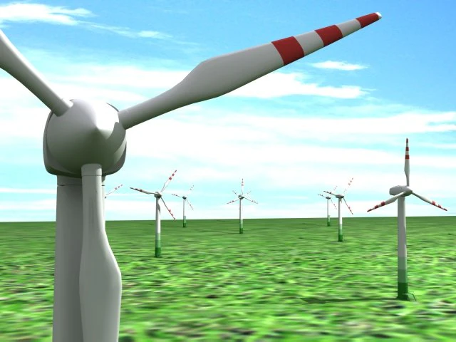 wind turbine 3D Model .c4d .max .obj .3ds .fbx .stl .blend