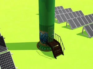 green energy solar wind power 3D Model