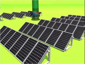 green energy solar wind power Model 3D