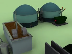 biogas plant 3D Model