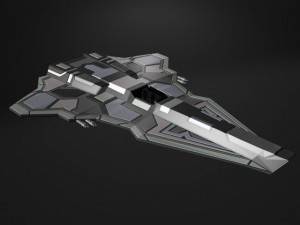 hawk fighter spacecraft 3D Model