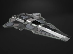 hawk fighter spacecraft 3D Model