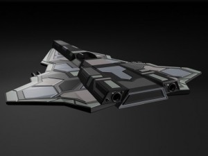 hawk fighter spacecraft 3D Model