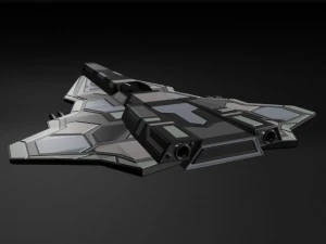hawk fighter spacecraft 3D Model