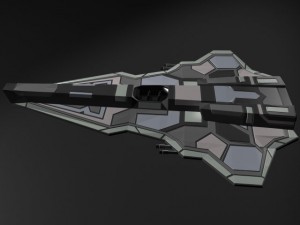 hawk fighter spacecraft 3D Model